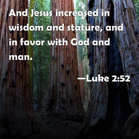 Luke And Jesus Increased In Wisdom And Stature And In Favor With