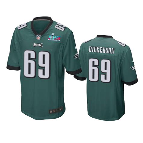 Philadelphia Eagles Landon Dickerson Midnight Green Super Bowl LVII Game Jersey - NB Jersey