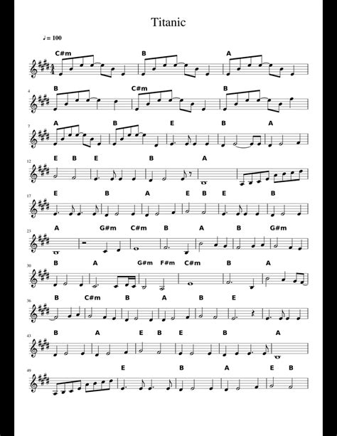 Titanic Easy Sheet Music For Piano Download Free In Pdf Or Midi