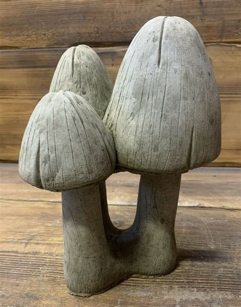 Stone Garden Traditional Toadstool Mushroom Piece Concrete Etsy