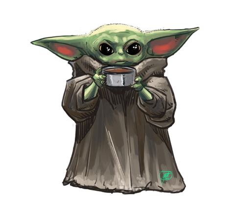 Star Wars Baby Yoda The Mandalorian 3 Stickers Art By Jarett