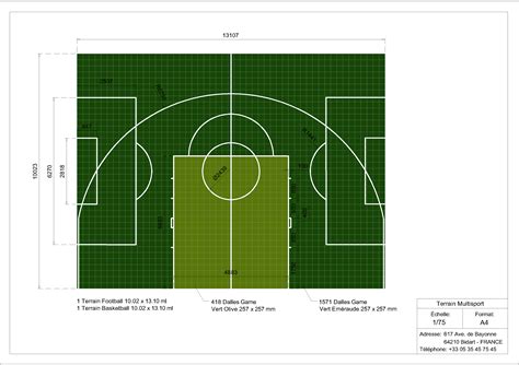 Terrain Multisports Basketball Et Football 10m X 13m Terrain Sport Fr