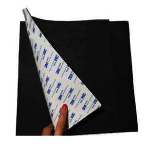 1x Black Silicone Rubber Sheet Self Adhesive High Temp Mat 300x300x0 5