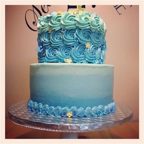 Blue Ombré Cake Kakes By Kristi Cake Ombre Cake Girl Cake