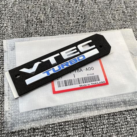 New Genuine Vtec Turbo Rear Emblem Jdm Decal Badge For Honda Civic Jazz