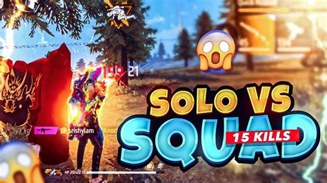 Solo Vs Squad Freefire Fullmap Gameplay Kills Redmik I