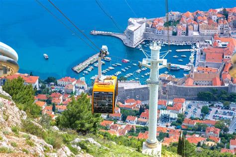 Cable car in Dubrovnik stock image. Image of mountain - 187299763