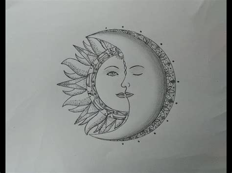 How To Draw Sun And Moon Pencil Sketch, 51% OFF