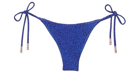 Vix Tita Shaye Floral Bikini Bottom In Blue Lyst