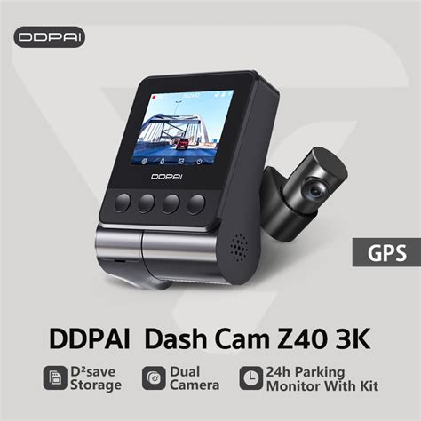 DDPAI Z40 Dash Cam 3K 1944p HD Dual Camera GPS 24 Hours Parking Monitor