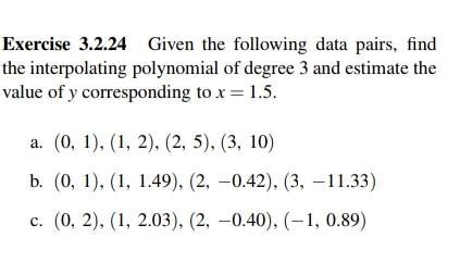 Solved Exercise 3.2.1 Find the adjugate of each of the | Chegg.com