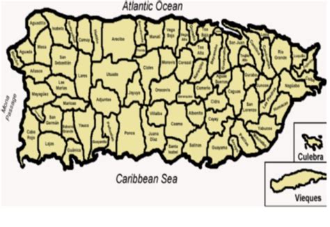 Mapa Politico De Puerto Rico Con Sus Pueblos Mapa Politico De