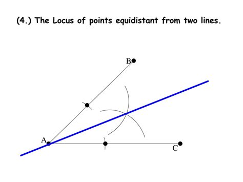 Ppt Loci Draw The Locus Of Points Always Cm Away From A Point A