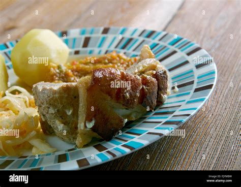 German Schweinsbraten Bavarian Pork Close Up Stock Photo Alamy