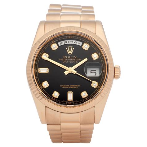 Rolex Yellow Gold Day Date Quartz Wristwatch Ref For Sale At Stdibs