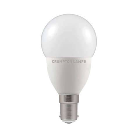 Crompton Watt Golfball Led Sbc B Small Bayonet Cap Opal Warm White