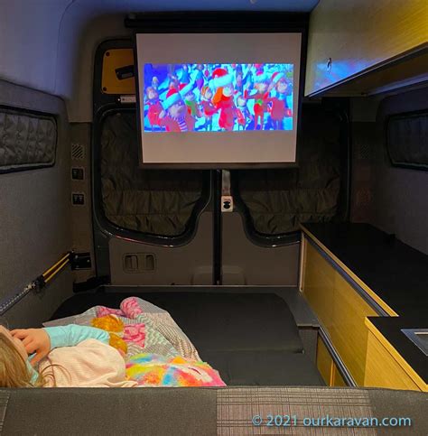 LED Projector Movies in your Van or RV - OurKaravan