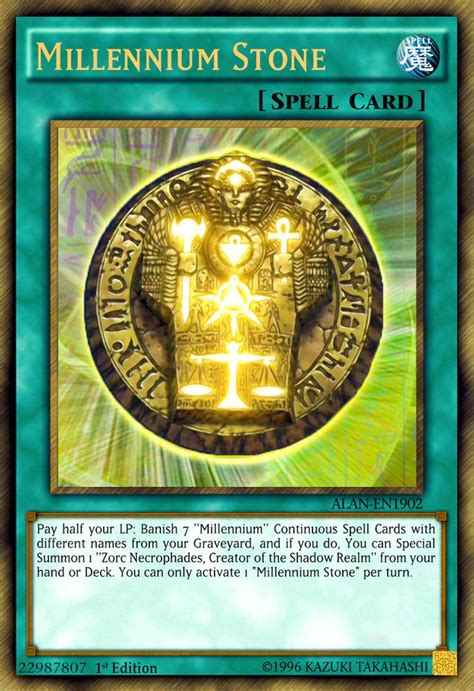 Millennium Stone By Alanmac95 Yugioh Dragon Cards Custom Yugioh