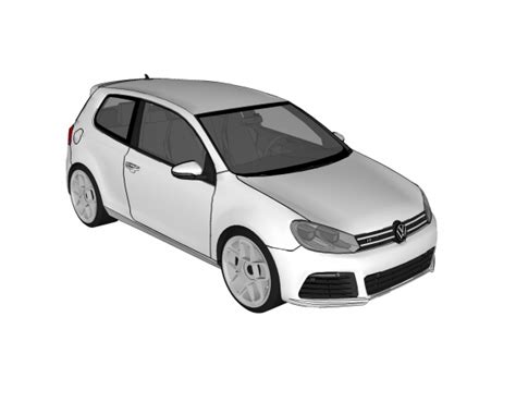 3d Sketchup Vw Golf R Cadblocksfree Thousands Of Free Cad Blocks