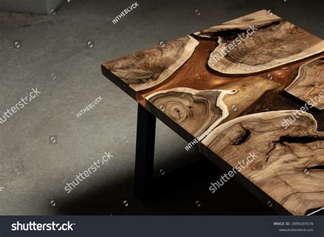 Expensive Vintage Furniture Table Covered Epoxy Stock Photo Edit Now