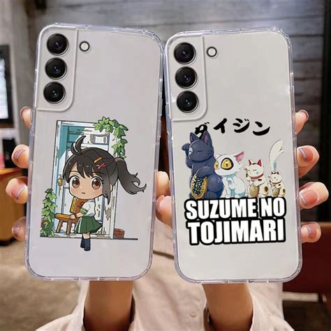 Japan Anime Suzume No Tojimari Phone Case For Samsung S23 Plus Ultra S22 S21 S20 Plus Fe Clear