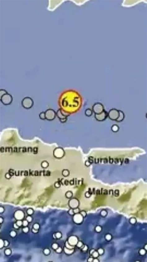 BNPB 58 Kali Gempa Susulan Guncang Tuban Pulau Bawean Gresik Dan