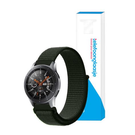 Nylon Smartwatch Bandje Donkergroen 20mm Universeel TG