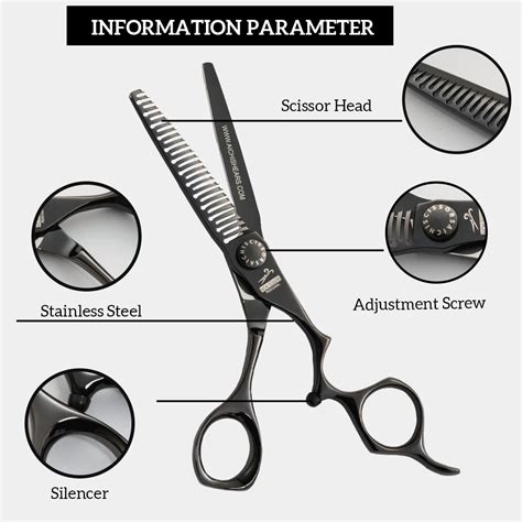 Professional Hair Cutting Scissors (Black) - (ELITE XCB Set) | Aichishears