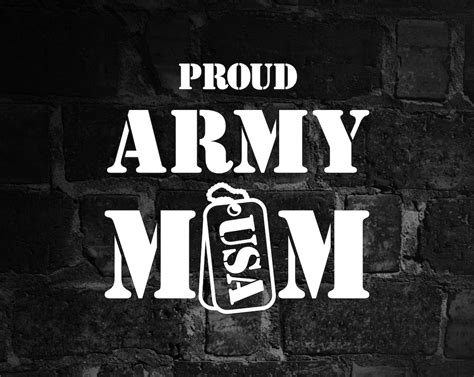 Proud Army Mom Vinyl Decal Car Truck Window Mirror Trailer Etsy