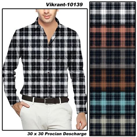 Check Shirting Fabric Mens Cotton Checks Shirts Fabric Manufacturer