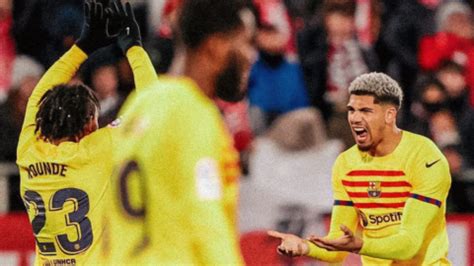 Con Ronald Araújo de titular el Barcelona le ganó al Girona de