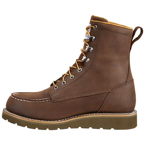 Carhartt Chocolate Brown Wp Tall Moc Toe Wedge Work Boot