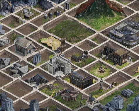 Isometric Game Art Of Skyrim Whiterun City Game Stable Diffusion