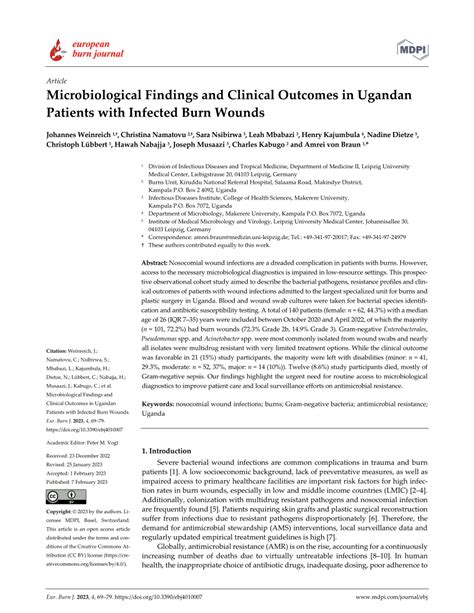 microbiological findings  clinical outcomes  ugandan
