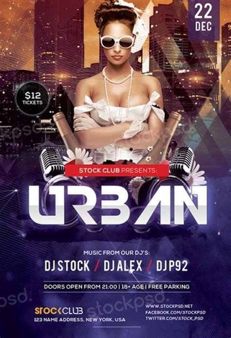 Free Urban Party Psd Flyer Template Urban Party Psd Flyer Templates