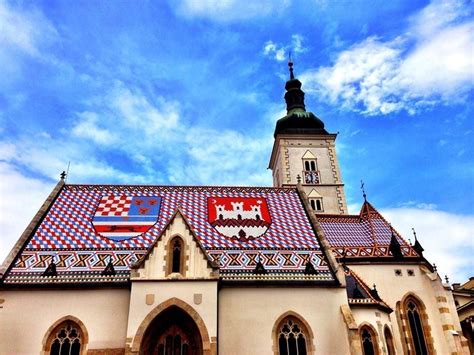 Colorful Tiled St. Mark's Church, Zagreb