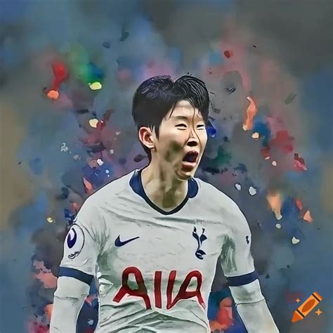 Watercolor Style Poster Of Heung Min Son On Craiyon