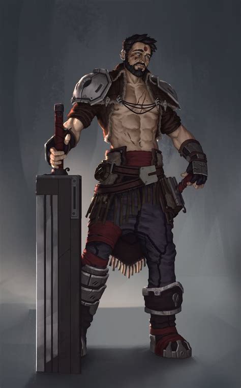 Artstation Concept Guy With A Big Sword Sebastien De Louvigny Fantasy Pinterest