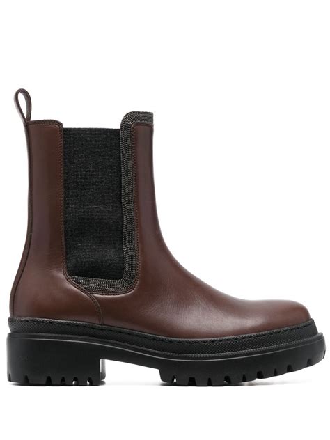 Brunello Cucinelli Stiefel Aus Leder Farfetch