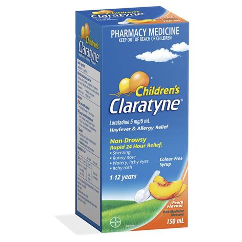 Buy Childrens Claratyne Allergy And Hayfever Relief Syrup Peach Flavour