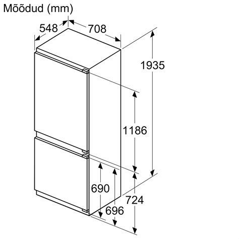 KBN96SDD0 Integreeritav külmik sügavkülmik sügavkülmik all BOSCH EE