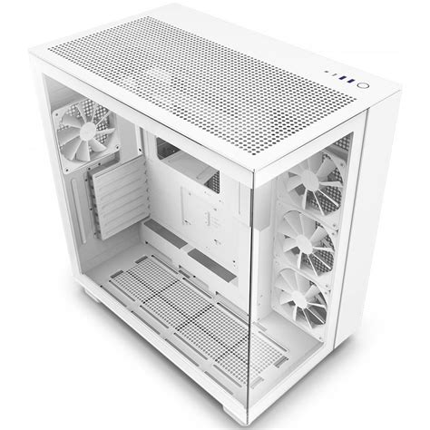 Caixa ATX NZXT H9 Flow Branca Vidro Temperado