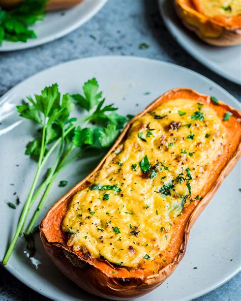 Cheesy Baked Butternut Squash Vegan Rainbow Plant Life