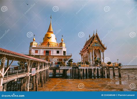 Wat Hong Thong Temple Above The Sea In Chonburi Thailand Stock Photo