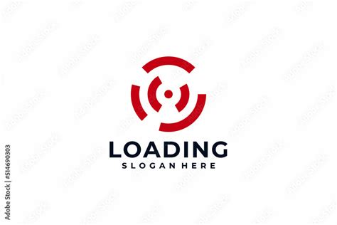 Loading download round digital abstract logo design Stock Vector | Adobe Stock