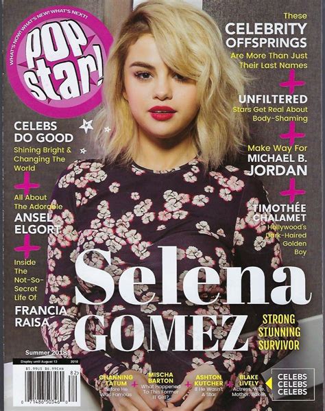 SELENA GOMEZ on the Cover of Pop Star! Magazine, Summer 2018 Issue