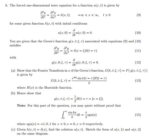 One Dimensional Wave Equation