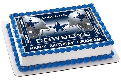 Dallas Cowboys 2 Edible Birthday Cake Topper