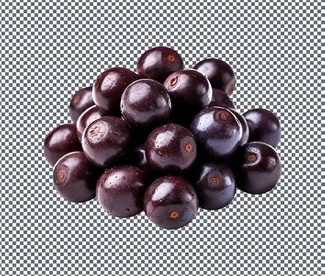 Premium PSD Natural And Fresh Acai Berries Isolated On Transparent