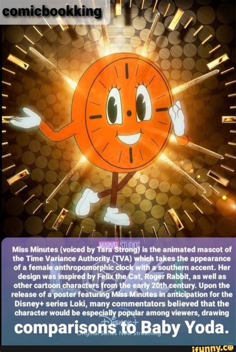 Miss Minutes Voiced By Tara Strong Ts The Animated Mascot Of The Time Varrence Authonty Tva